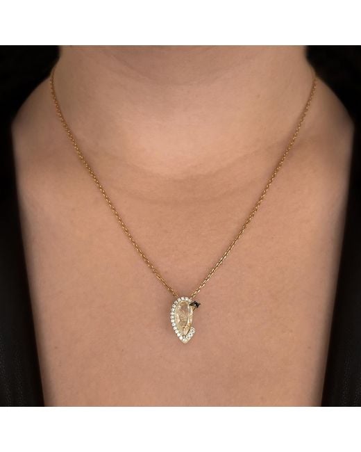 SALLY SKOUFIS Metallic Nourish Necklace Petite With Natural Diamond & Rutile