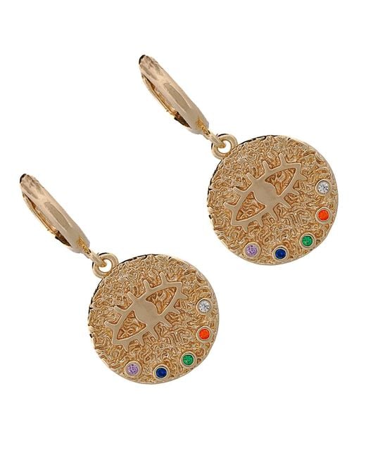 Ebru Jewelry Brown Powerful Talisman Evil Eye Earrings