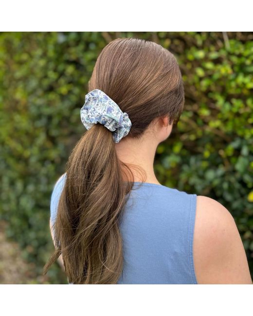 Lime Tree Design Blue Hair Scrunchie Lodden