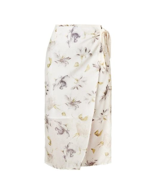 Italia A Collection Natural Neutrals Wrap Pencil Skirt & Scoop Tank Top Set