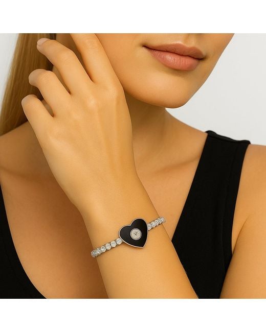 Maison De Gala Black Midnight Heart Bracelet
