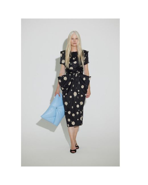 Julia Allert Black Polka Dot Midi Dress With Belt – Capsule Edition