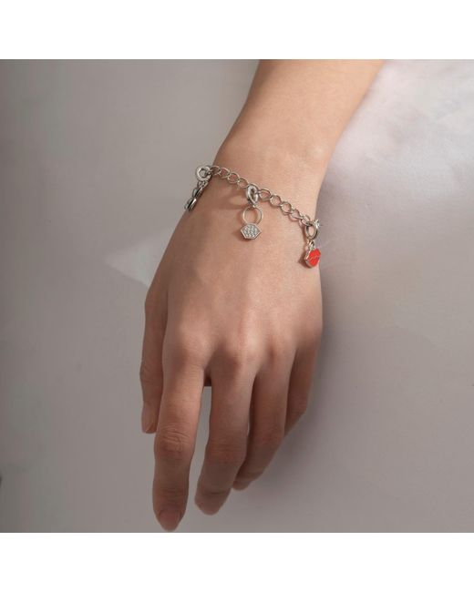 Diamonbliss White Marilyn Monroe Drop Station Bracelet