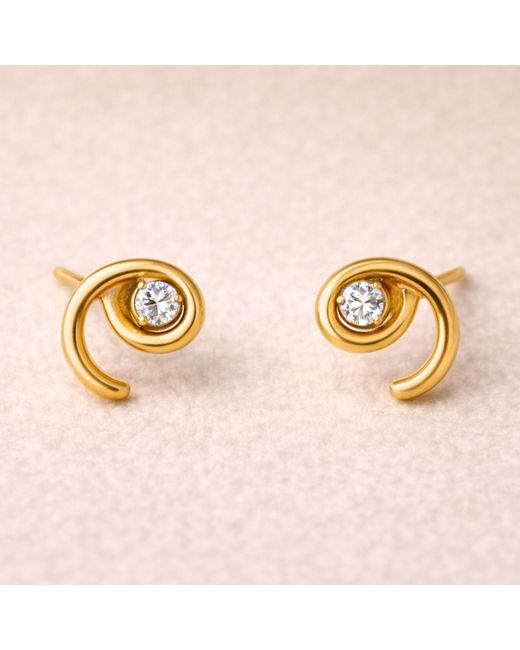 Lily Flo Jewellery Metallic Where I Was Headed All Along Diamond Stud Earrings