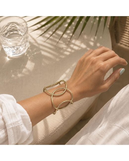Rare Matters Jewelry Metallic Organic Smooth Wire Cuff Bracelet