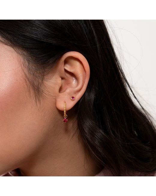 Dower & Hall Multicolor Ruby Dewdrop Studs