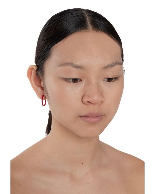 Lavani Jewels Red Saito Fuchsia Hoops