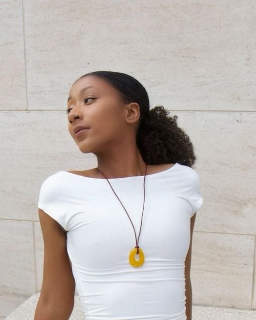 Kybele Studio Metallic Golden Glow Cord Necklace With Agate