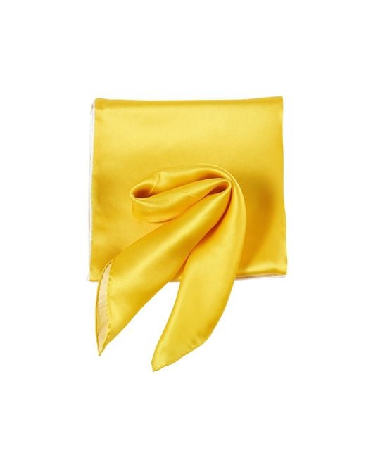 Soft Strokes Silk Yellow Pure Silk Scarf Daffodil Solid Colour Collection Small