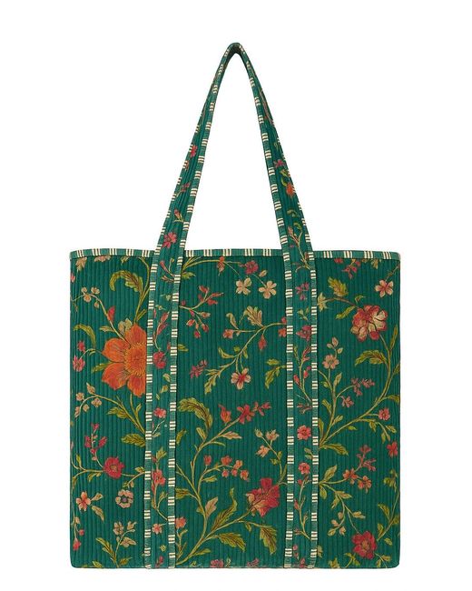 Conscious Yoga Collective Green The Floral Tote