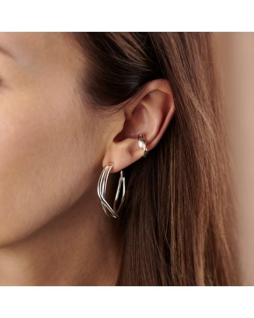 Posh Totty Designs Metallic Delta Plated Open Hoop Earrings