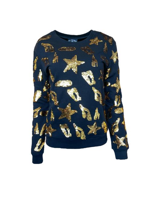 Any Old Iron Blue S Leopard Star Sweatshirt for men