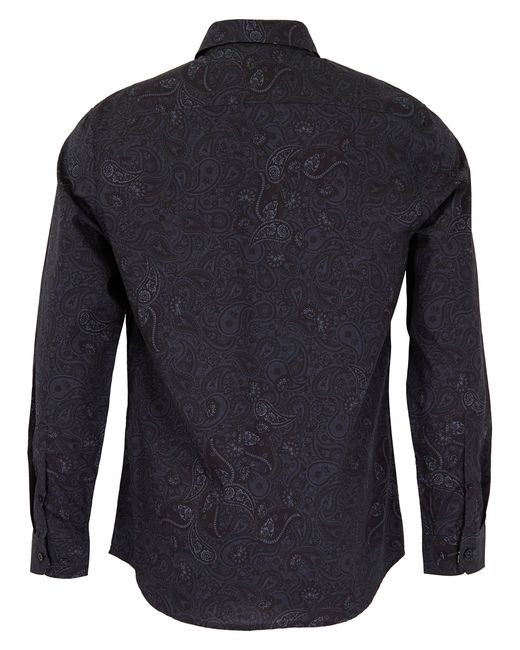 Lords of Harlech Blue Nigel Montgat Paisley Shirt for men