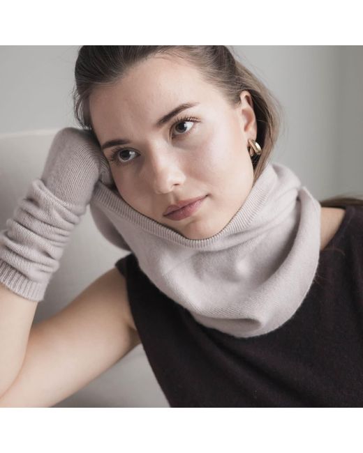 Fiora Muse Purple Cashmere Balaclava Hood