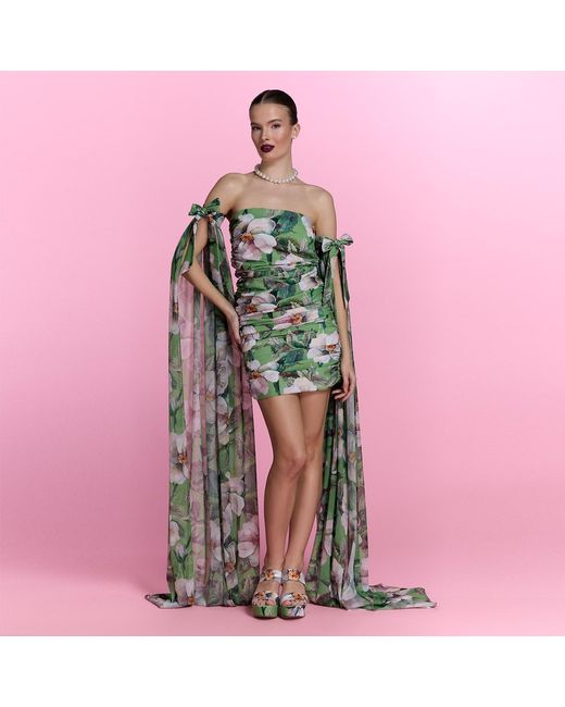 Nur Karaata Green Poppy Reverie Dress