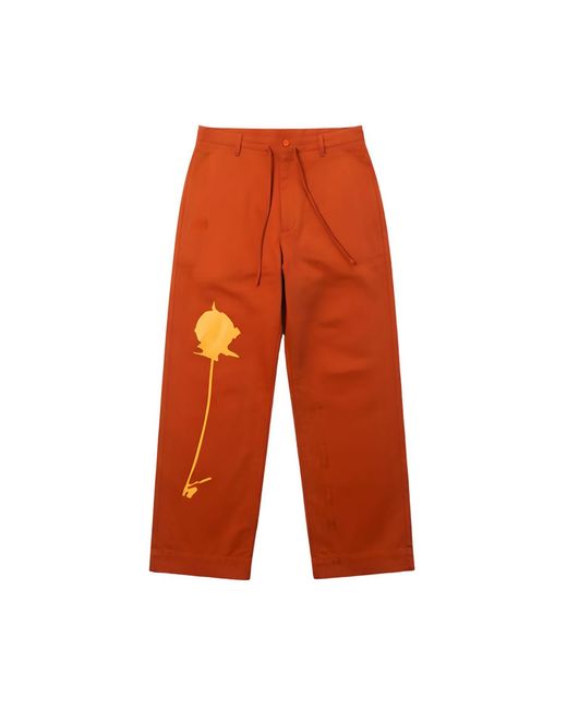 Lilia Munn Orange Organic Cotton Trouser –