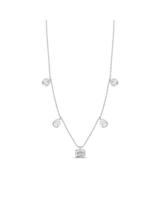 SHYMI Metallic Mix Shape On A Beaded Ball Chain Necklace