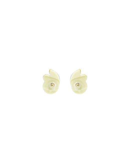 Gissa Bicalho Green Acrylic Handmade Earring Xs Petunia Pale