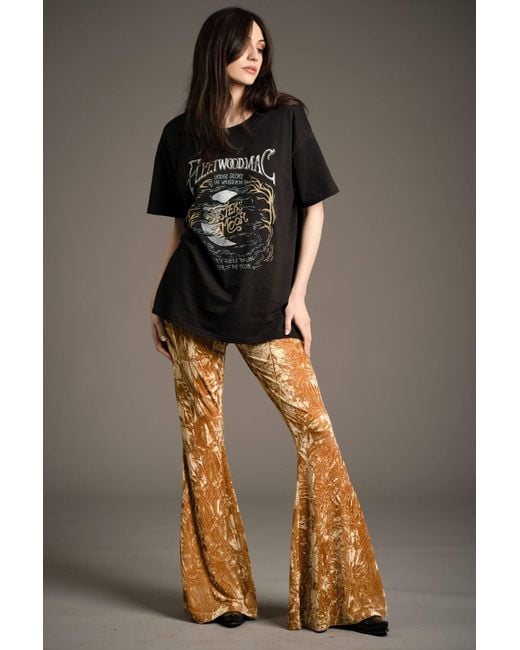 Little Lies Natural Hendrix Ochre Velvet Flares