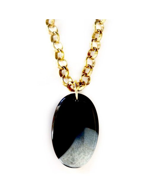 Persia Dona Jewelry Metallic Magical Agate Necklace