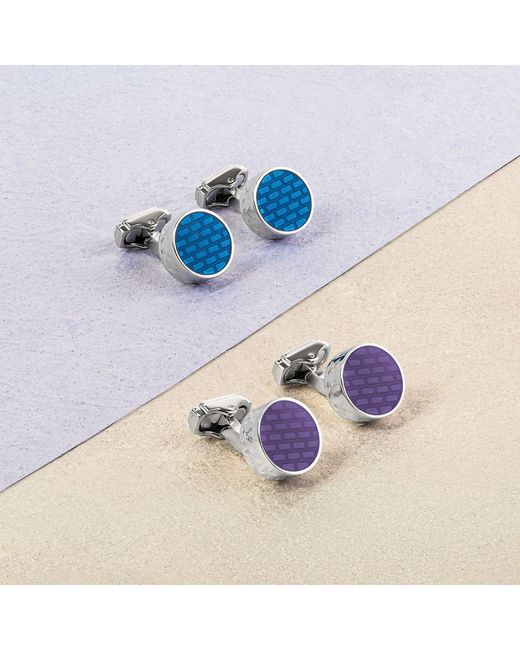 Tateossian Purple Thompson Brick Cufflinks for men