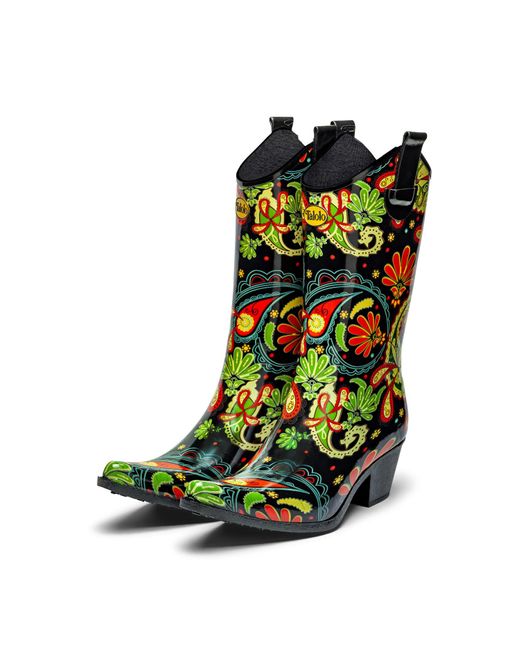 Talolo Boots Green Paisley Vibe Cowboy Boot Wellies