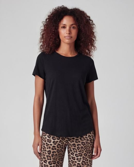 Lords of Harlech Black Katherine Cap Sleeve Top