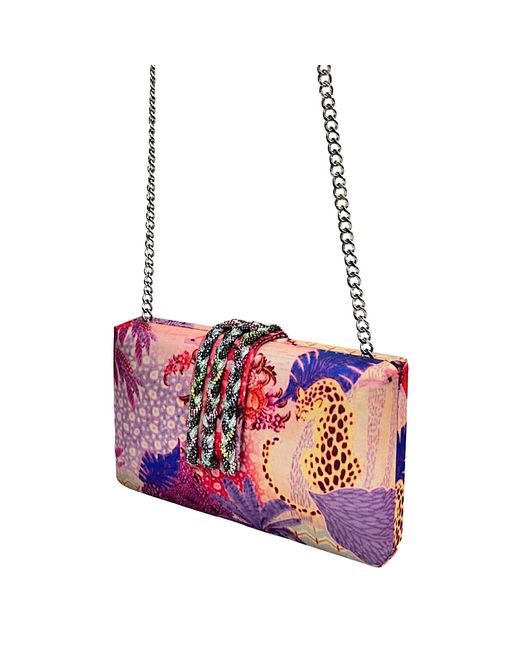 Simitri Pink Faerie Braided Clutch
