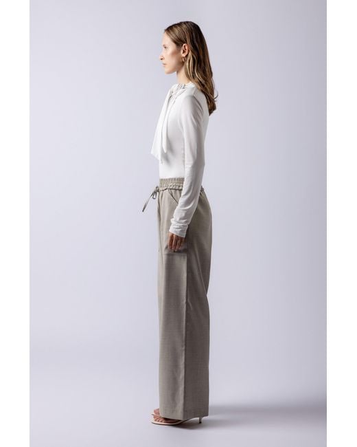 Lendrop Studios Gray Himari Elasticated Waist Suit Pant