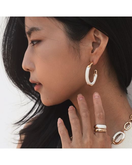 Retro Chic Metallic Time Ripples Earrings
