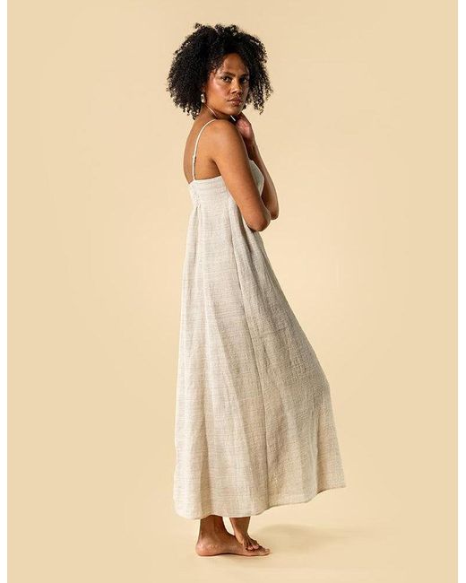 The Summer Edit Natural Neutrals Blake Luxe Linen Bandeau Dress