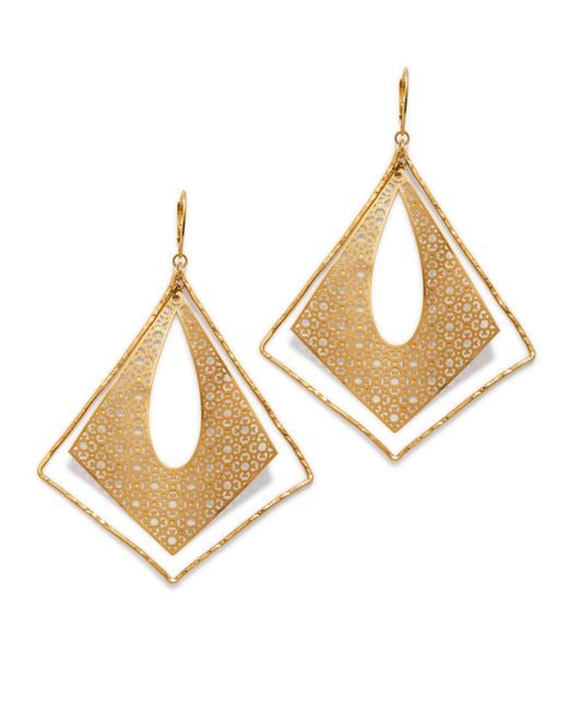 Jaredjamin Metallic Tudor Temptations Leverback Earrings
