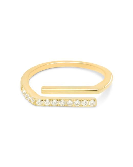 Esterah Metallic Pavé Bypass Ring