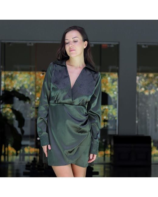 Celeste Mendis Green Nymphea Dress