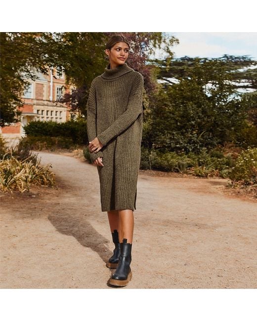Cara & The Sky Green Joey Midi Dress Khaki