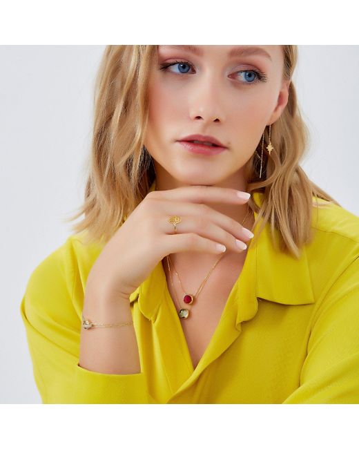 Spero London Metallic Hamsa Hand Adjustable Ring