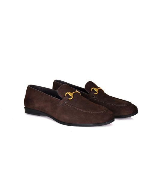 DAVID WEJ Brown Lorenzo Suede Loafers for men
