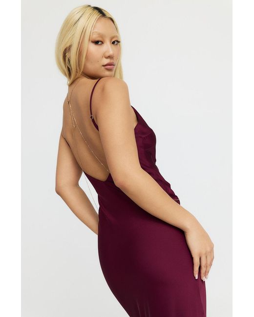 Why Mary Purple Isis Bias Maxi Slip Dress