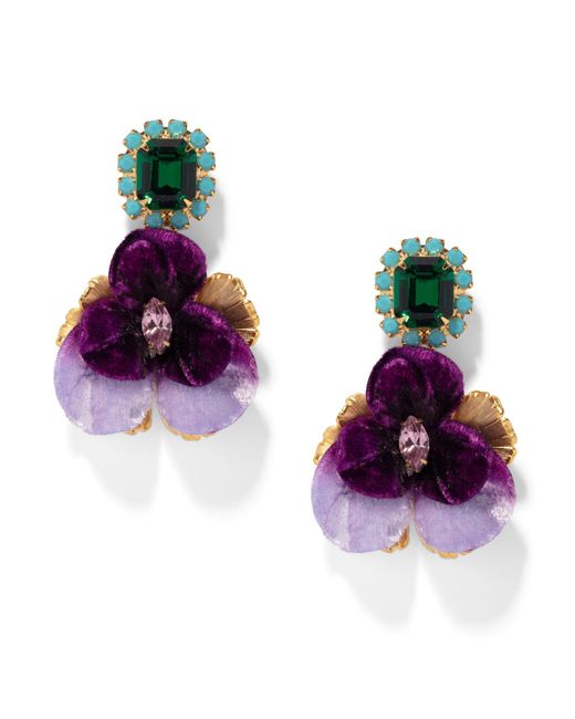 The Pink Reef Multicolor Emerald Pansy Earring