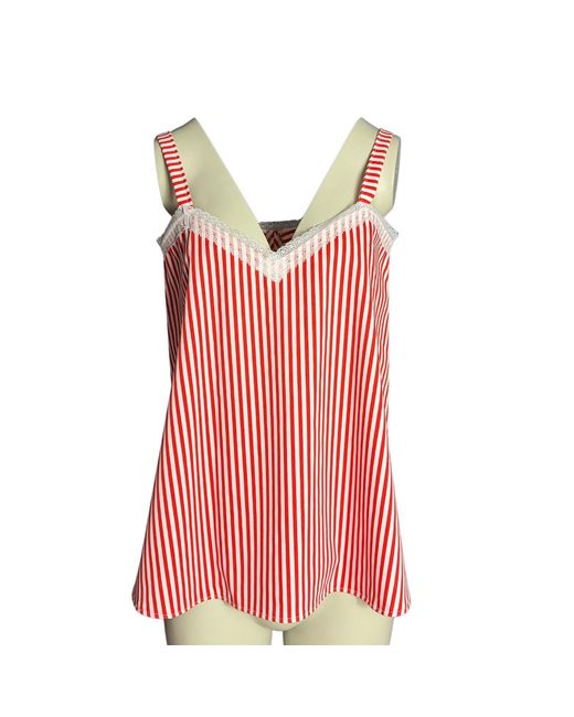 Couture to Your Door Red And Stripped Babydoll Top