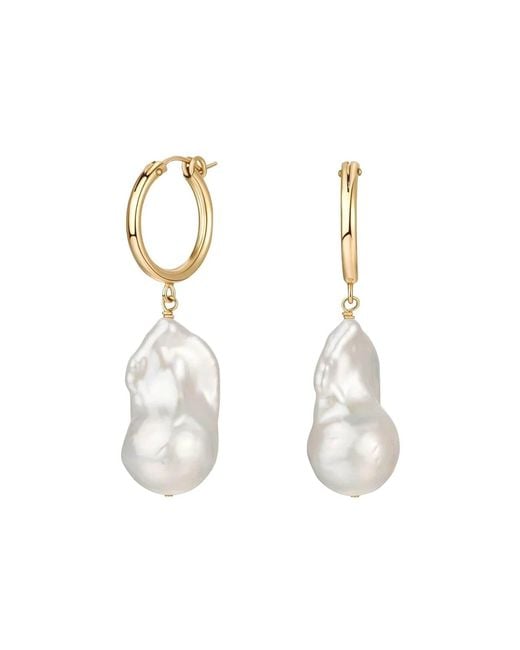 Katy Faye Metallic Bella Pearl Earrings