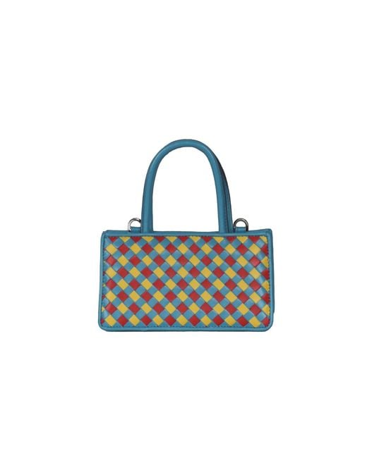F3Rog by Rana Blue Woven Leather Crossbody Piraye Bag