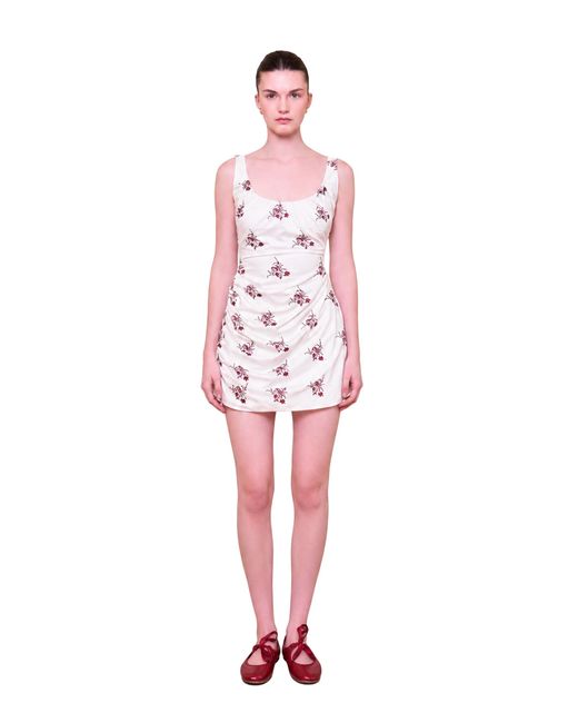 Pcfg White The Broderie Anglaise Edit Asymmetric Embroidered Mini Dress