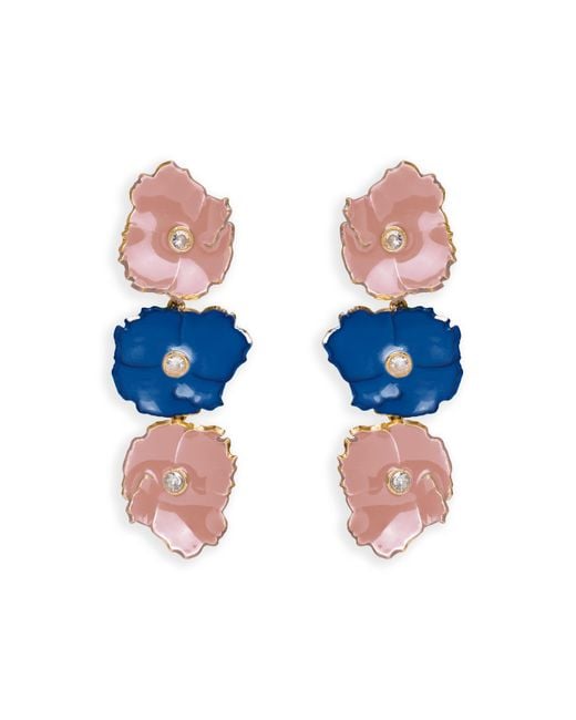 Lavani Jewels Blue And Prunus Earrings