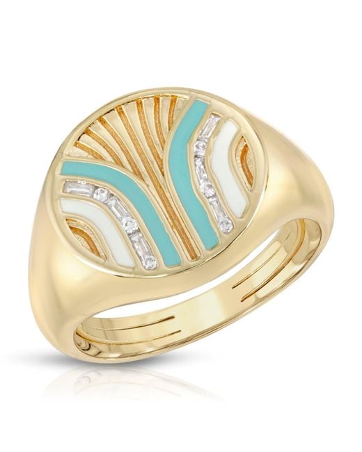 Glamrocks Jewelry Metallic South Beach Signet