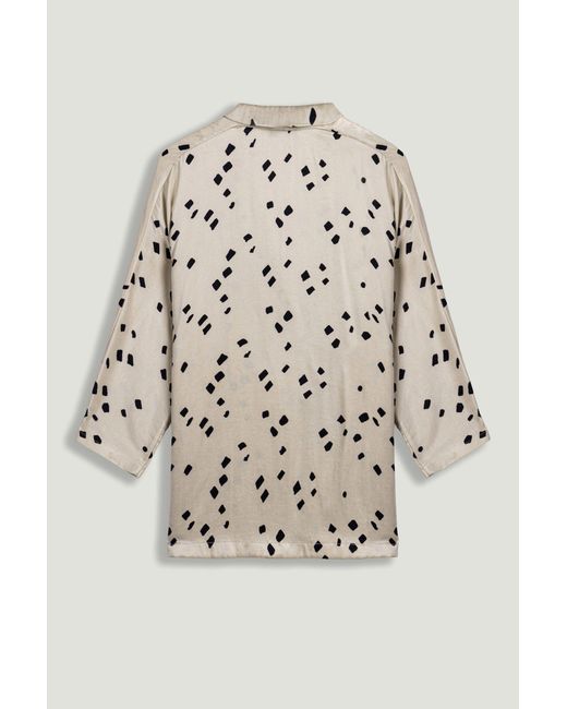 Nocturne Natural Printed Wrap Jacket
