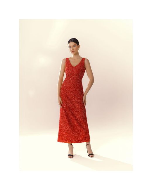 Elsava Red Riva Sequin Dress