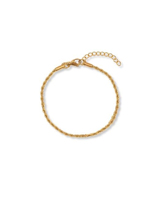 A Weathered Penny Metallic Delicate Rope Bracelet