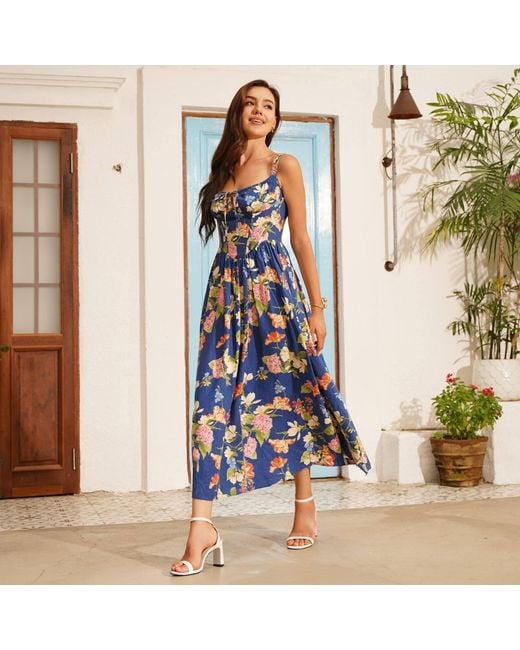 Yumi Kim Blue Evi Linen Dress