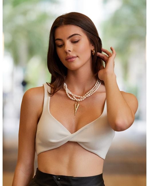 Adriana Pappas Designs Metallic Posh Pearls Necklace